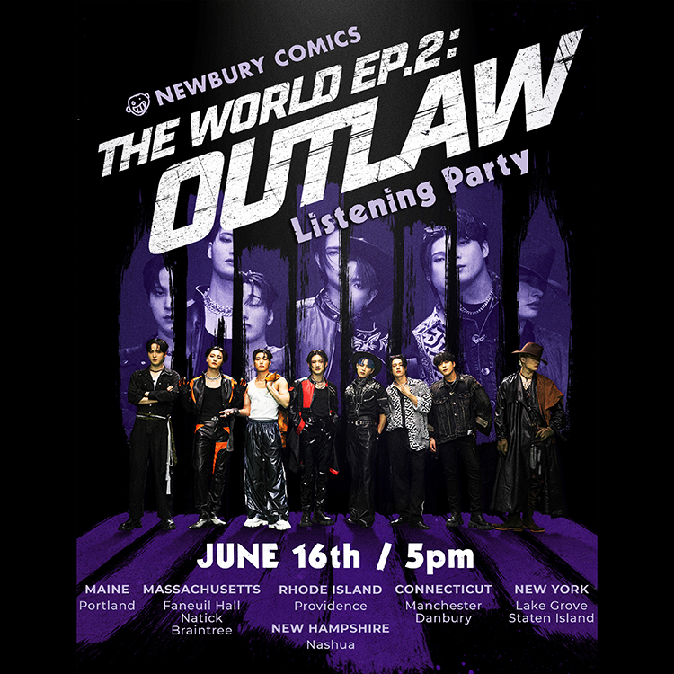 ATEEZ THE WORLD EP.2: OUTLAW Listening Party at multiple Newbury Comics locations Friday June 16th 2023 5:00pm
